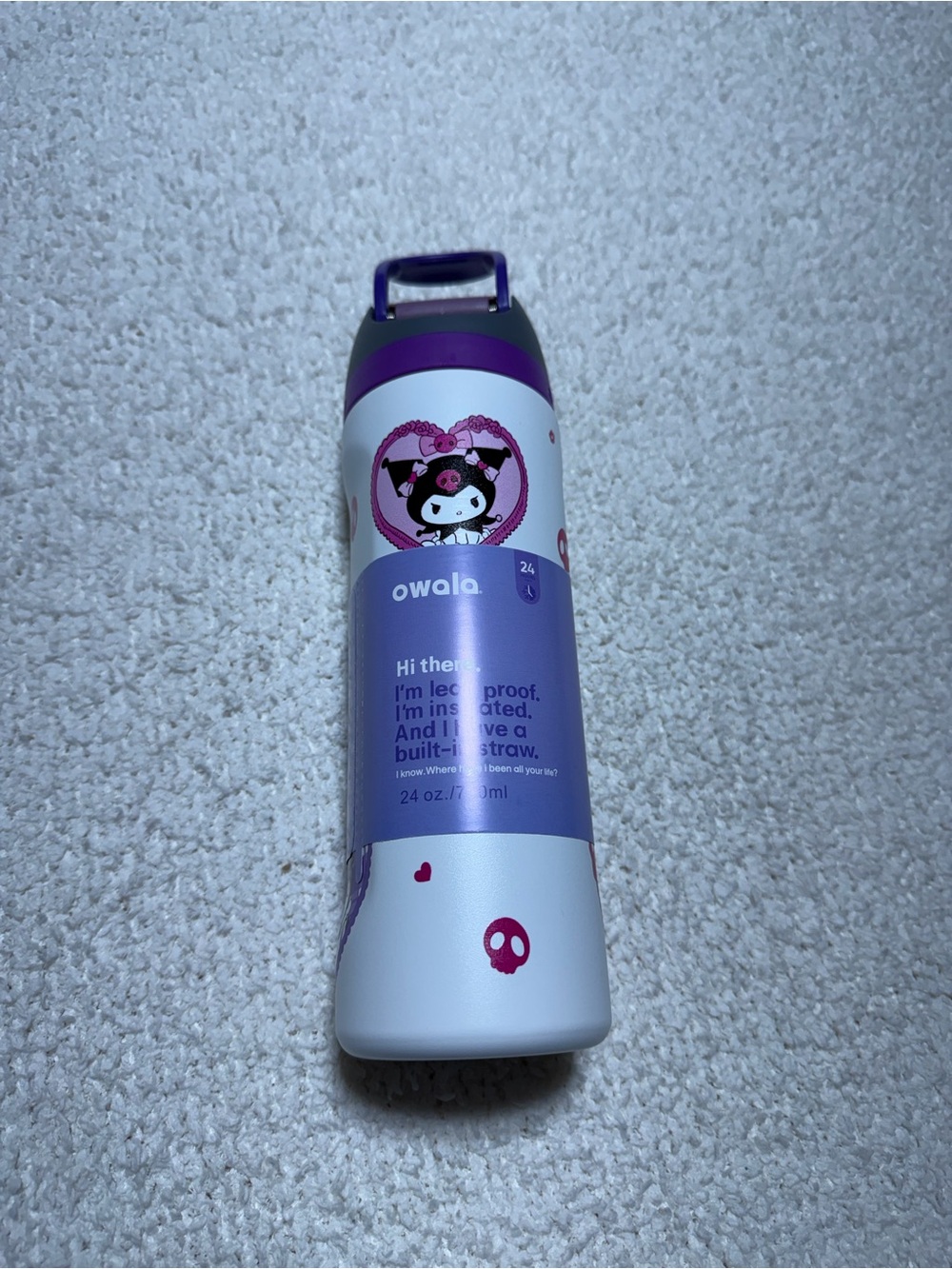 Owala 24oz Kuromi Sanrio Water Bottle FreeSip Insulated NEW